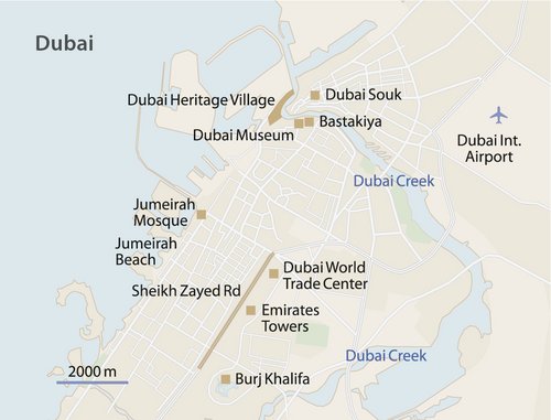 Dubai Stadtkarte
